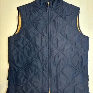 J. Crew Navy Quilted Men's Vest
